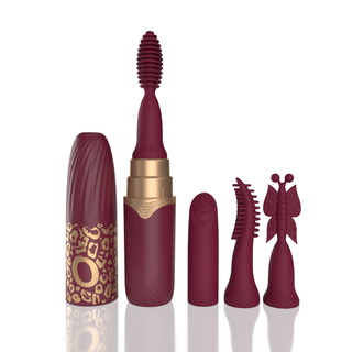 Screaming O My Secret Premium Vibrating Lipstick Set with 4 Interchangeable Tips