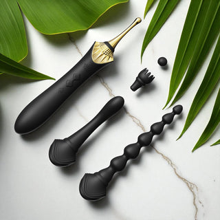 ZALO Legend Series Bess 2 Heating Clitoral Massager Kit with 4 Attachments