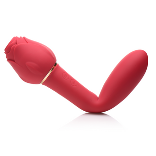 Inmi Bloomgasm Sweet Heart Rose with 5X Suction + 10X Vibrator and Flexible Insertable Handle