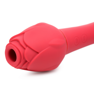 Inmi Bloomgasm Sweet Heart Rose with 5X Suction + 10X Vibrator and Flexible Insertable Handle
