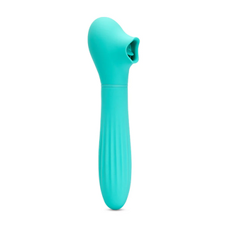 Sensuelle Triple Action Daisy Multi-Play Vibe with Suction, Flickering Tongue, and Thrusting Handle