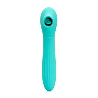 Sensuelle Triple Action Daisy Multi-Play Vibe with Suction, Flickering Tongue, and Thrusting Handle