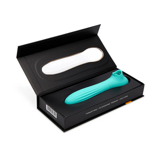 Sensuelle Triple Action Daisy Multi-Play Vibe with Suction, Flickering Tongue, and Thrusting Handle