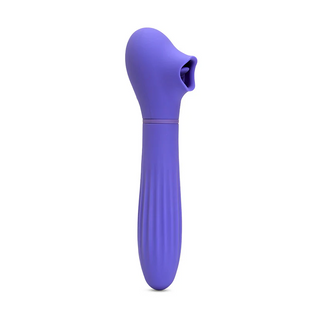 Sensuelle Triple Action Daisy Multi-Play Vibe with Suction, Flickering Tongue, and Thrusting Handle