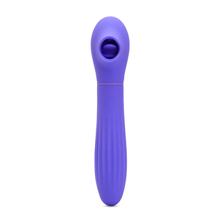 Sensuelle Triple Action Daisy Multi-Play Vibe with Suction, Flickering Tongue, and Thrusting Handle