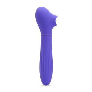 Sensuelle Triple Action Daisy Multi-Play Vibe with Suction, Flickering Tongue, and Thrusting Handle