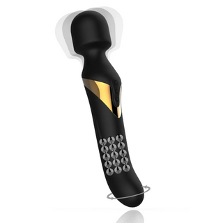 Dorcel Dual Orgasms Dual Ended Wand Vibrator with Insertable Rotating Beaded Handle