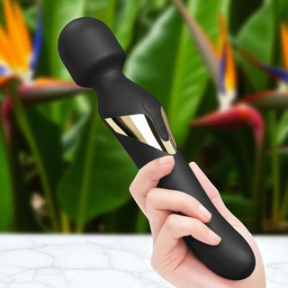 Dorcel Dual Orgasms Dual Ended Wand Vibrator with Insertable Rotating Beaded Handle