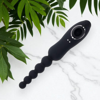 Let It Bead Vibrating Anal Beads with Turbo Mode and Powerful Clitoral Suction