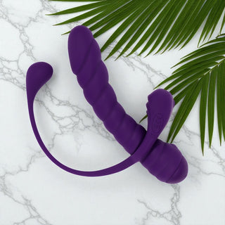 Twisted Playground Vibrator Set with Detachable C-Ring Anal Tail