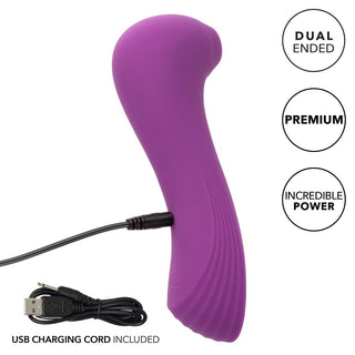 Couture Collection Dual Pleasure Wand with Air Pulse and Vibration