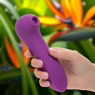 Couture Collection Dual Pleasure Wand with Air Pulse and Vibration