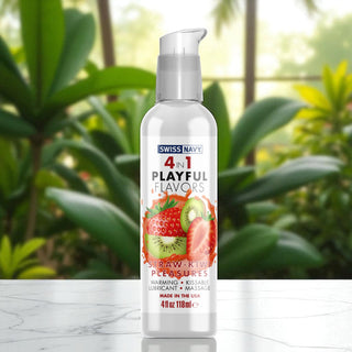 Swiss Navy 4-in-1 Playful Flavors Straw-Kiwi Pleasures