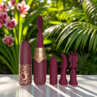 Screaming O My Secret Premium Vibrating Lipstick Set with 4 Interchangeable Tips